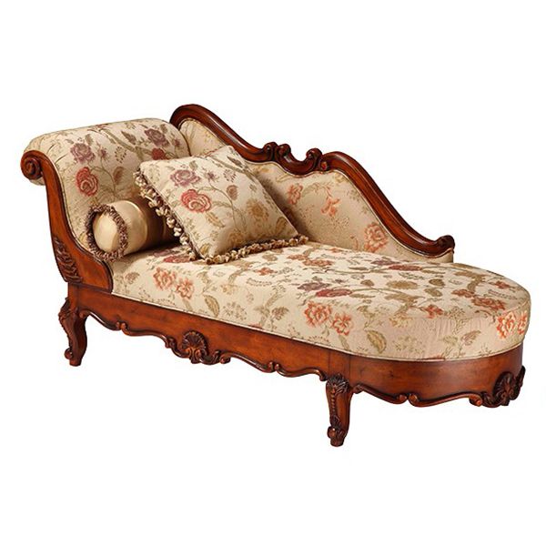 Traditional Solid Wood Upholstered One Armed Chaise with Fabric Pillow Clearhalo 'Chairs & Seating' 'Chaise Lounge' 'chaise_lounge' 'furn' 'furn_chaise_lounge' 'Furniture' 'Living Room Furniture' 1200x1200_2ed0dce9-230c-4b6d-a071-c0bb23f53f16