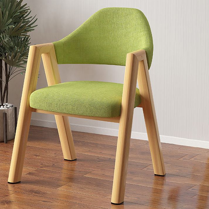 Modern Restaurant Fabric Arm Chair Matte Finish Open Back Dining Chair Clearhalo ' kitchen&dining_furn' 'Dining Chairs' 'Dining Tables & Seating' 'dining_chair' 'furn' 'furn_dining_chair' 'Furniture' 'furniture_dining_chair' 'Kitchen & Dining Furniture' 'kitchen' 1200x1200_2ed24284-53e7-43be-accf-dbc1a2418a5b