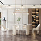 Traditional Luxury Dining Table White Stone Oval Dining Table for Kitchen