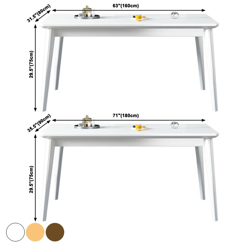 Contemporary Solid Wood Rectangle Shape Dining Table Standard Dining Table with 4 Legs Base Clearhalo ' dining_table' 'Dining Tables & Seating' 'Dining Tables' 'furn' 'furn_dining_table' 'Furniture' 'furniture_dining_table' 'Kitchen & Dining Furniture' 'kitchen&dining_furn' 'kitchen' 'kitchen_dining_table' 1200x1200_2ed6181c-a80c-417d-afcb-38f3fd50fcdc