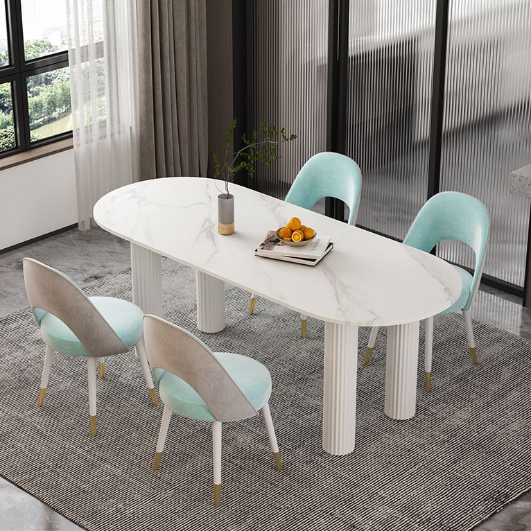 Solid Wood Legs Contemporary Free Form Dining Table Sintered Stone Dining Table for Kitchen Clearhalo ' dining_table' 'Dining Tables & Seating' 'Dining Tables' 'furn' 'furn_dining_table' 'Furniture' 'furniture_dining_table' 'Kitchen & Dining Furniture' 'kitchen&dining_furn' 'kitchen' 'kitchen_dining_table' 1200x1200_2ed826a3-2f8f-4acf-a223-f595e5be0bf4