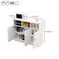 Contemporary Bar Dining Table Rectangle Wooden Counter Table