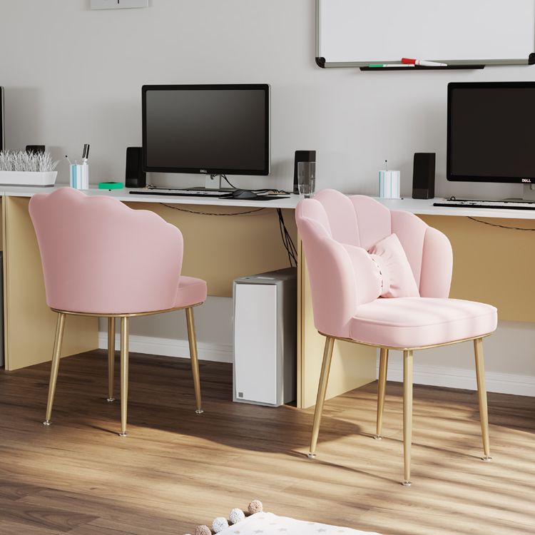 Scandinavian Bedroom Upholstered Arm Chair Matte Finish Solid Back Dining Chair Clearhalo ' kitchen&dining_furn' 'Dining Chairs' 'Dining Tables & Seating' 'dining_chair' 'furn' 'furn_dining_chair' 'Furniture' 'furniture_dining_chair' 'Kitchen & Dining Furniture' 'kitchen' 1200x1200_2ed8cfc3-8d6d-474f-b502-586b05e0a54d