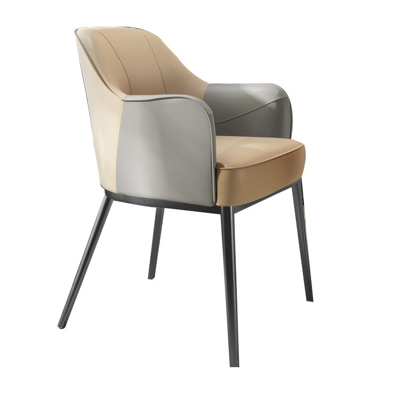 Sedia a braccio in stile industriale sedia da pranzo in vetro per camera da letto