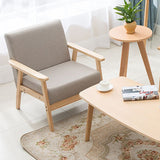 Sedia a braccio di lino 25.19 "l x 23.22" w x 27,95 "h poltrona accento con telaio in legno massiccio