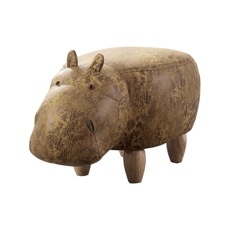 Leather Standard Stool Modern Style Simple Household Hippo Footstool Clearhalo 'furn' 'furn_ottomans_poufs' 'Furniture' 'Living Room Furniture' 'Ottomans & Poufs' 'ottomans_poufs' 1200x1200_2edcc88f-c737-4a00-b58a-ba521dfd1dab