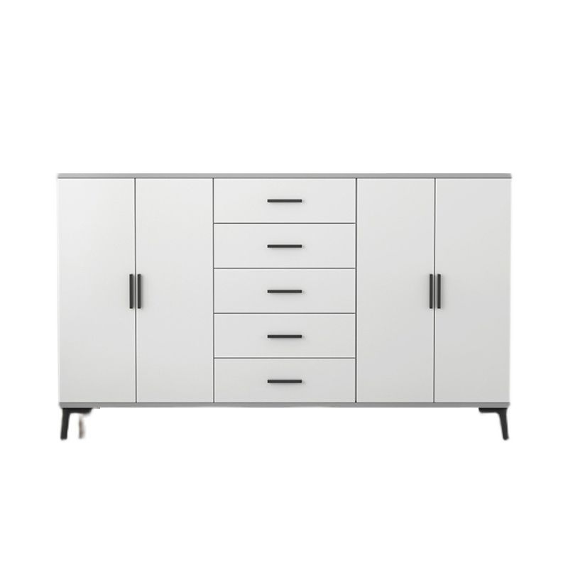 Gabinete de acento de madera moderno con gabinete de almacenamiento de piernas rectas negras