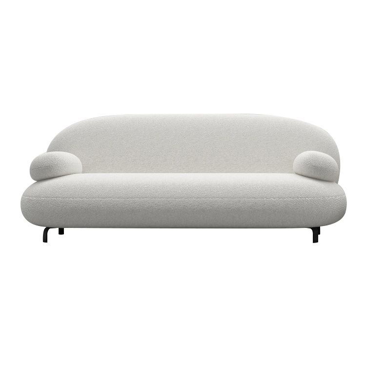 Moderne 27,55 "H weiße Wolle Kissen Top Arm Sofa für Wohnzimmer