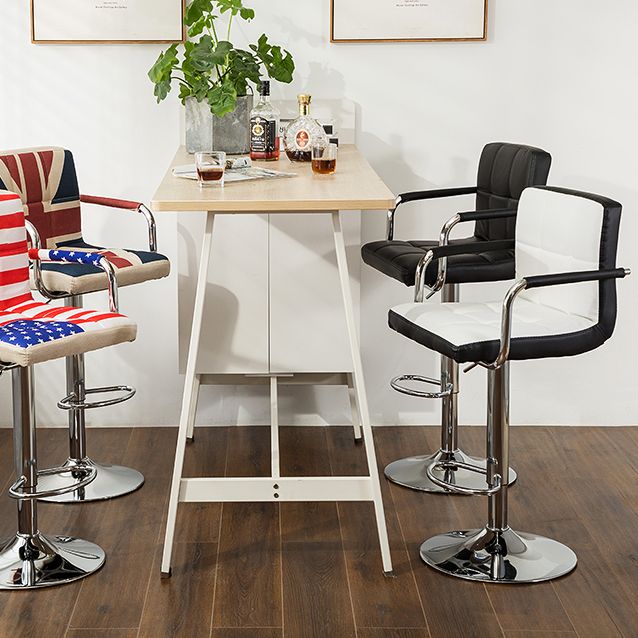 Modern Armrest Backrest Counter Stool Steel Cashier Bar Stool with Cushion Clearhalo 'Bar Furniture' 'Bar Stools' 'bar_stools' 'furn' 'furn_bar_stools' 'furniture_bar_stools' 'Kitchen & Dining Furniture' 'kitchen&dining_furn' 'kitchen' 'kitchen_furn' Furniture' 1200x1200_2ee06aab-3c92-4d2e-bb2b-ca314e6acbde