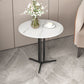 Cross Table Iron Base Design Rock Slab White/black Material Round Table Top Side Table Clearhalo 'Coffee & Accent Tables' 'End & Side Tables' 'end_side_tables' 'furn' 'furn_end_side_tables' 'Furniture' 'Living Room Furniture' 1200x1200_2ee0aafd-95d5-471b-b653-5e558ad21a06