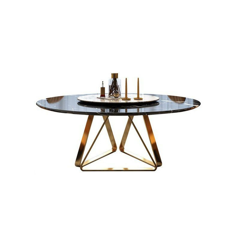 Stone Top Dining Table Traditional Luxury Table with Gold Pedestal Base Clearhalo 'Dining Tables & Seating' 'Dining Tables' 'dining_table' 'furn' 'furn_dining_table' 'Furniture' 'furniture_dining_table' 'Kitchen & Dining Furniture' 'kitchen' 'kitchen_dining_table' 1200x1200_2ee48c5e-e79f-46a4-bfc5-13a081d86c6e