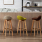 Rubberwood Solid Wood Bar Stool Indoor Upholstered Swivel Bar Stool
