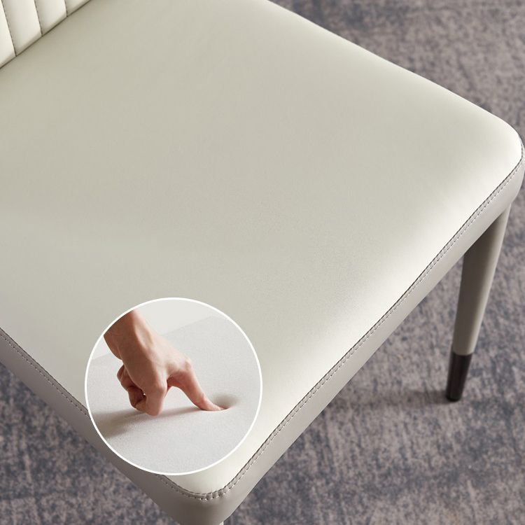 Contemporary Style Metal Dining Chairs Dining Wingback Armless Side Chairs for Kitchen Clearhalo ' kitchen&dining_furn' 'Dining Chairs' 'Dining Tables & Seating' 'dining_chair' 'furn' 'furn_dining_chair' 'Furniture' 'furniture_dining_chair' 'Kitchen & Dining Furniture' 'kitchen' 1200x1200_2ee5eeb1-038f-422b-9a6f-9a7030a84550