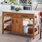 Farmhouse Stationary Kitchen Island Set Wood Rectangular Kitchen Island Set Clearhalo 'furn' 'furn_kitchen_islands_carts' 'Furniture' 'Kitchen & Dining Furniture' 'Kitchen Islands & Carts' 'kitchen_islands_carts' 1200x1200_2ee63af6-cb95-4a38-9a21-3a3da370a075