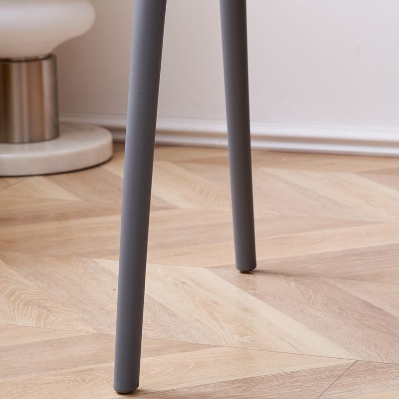 Contemporary Style Chair Metal Solid Back Dining Chair for Indoor