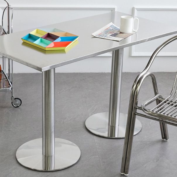 Industrial Style Dining Site Table Stainless Steel Dining Room Collection Clearhalo ' dining_table' 'Dining Tables & Seating' 'Dining Tables' 'furn' 'furn_dining_table' 'Furniture' 'furniture_dining_table' 'Kitchen & Dining Furniture' 'kitchen&dining_furn' 'kitchen' 'kitchen_dining_table' 1200x1200_2ee6e493-ee1f-44ef-a551-0a7f519d848c