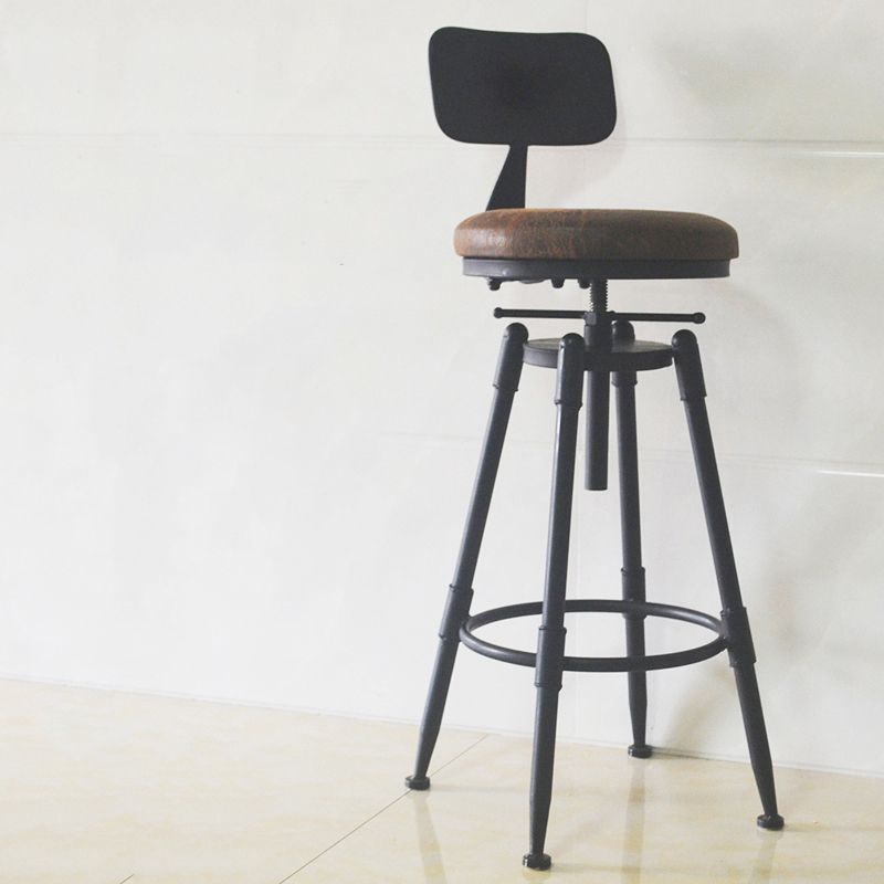Industrial Style Metal Bar-stool with Iron Legs Counter Stool for Kitchen Bar Clearhalo 'Bar Furniture' 'Bar Stools' 'bar_stools' 'furn' 'furn_bar_stools' 'furniture_bar_stools' 'Kitchen & Dining Furniture' 'kitchen&dining_furn' 'kitchen' 'kitchen_furn' Furniture' 1200x1200_2ee76c5b-59c3-4ff5-948b-069270124716