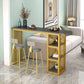 Glam Style Bar Table Set 2/3 Pcs Gold Frame Bar Table Set for Living Room Clearhalo 'Bar Furniture' 'furn' 'furn_home_bar_bar_sets' 'Furniture' 'Home Bars & Bar Sets' 'home_bar_bar_sets' 'Kitchen & Dining Furniture' 1200x1200_2ee77722-9a43-438c-b14e-b1ee87b7258b