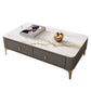Modern Coffee Table Retangular Slate Cocktail Table with Drawers Clearhalo 'Coffee & Accent Tables' 'Coffee Tables' 'coffee_tables' 'furn' 'furn_coffee_tables' 'Furniture' 'Living Room Furniture' 1200x1200_2eeb6ac6-3965-41cd-9244-e2d9e185070c