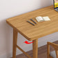 Moderna scrivania per ufficio rettangolo in legno massiccio 29.53 "scrivania naturale alta