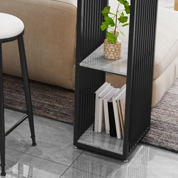 Modern Rectangle Bar Table Set 1/3 Pcs Black and Gold Metal Frame Bar Table and Stools Clearhalo 'Bar Furniture' 'furn' 'furn_home_bar_bar_sets' 'Furniture' 'Home Bars & Bar Sets' 'home_bar_bar_sets' 'Kitchen & Dining Furniture' 1200x1200_2eeef861-d971-4319-ac4c-c3a77b4416f3
