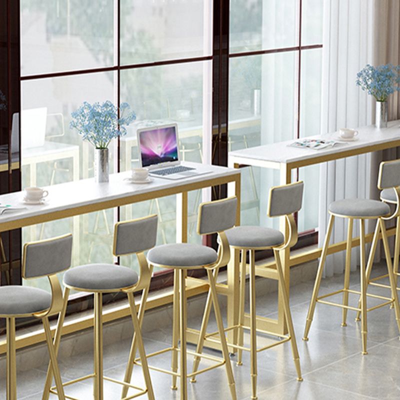 Scandinavian Upholstered Counter Stool Round Bar-height Bar Stool for Indoor Clearhalo 'Bar Furniture' 'Bar Stools' 'bar_stools' 'furn' 'furn_bar_stools' 'Furniture' 'Kitchen & Dining Furniture' 1200x1200_2eef2331-39f7-4c77-b3a8-4c5eec3e0260