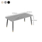 Industrial Kitchen Dinner Table Rectangle Stone 4 Legs Dining Table Clearhalo 'Dining Tables & Seating' 'Dining Tables' 'dining_table' 'furn' 'furn_dining_table' 'Furniture' 'Kitchen & Dining Furniture' 1200x1200_2eef5f4f-5a29-4ce4-9cfb-7c48e0c821ce