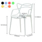 Scandinavian Restaurant Plastic Arm Chair Matte Finish Cross Back Dining Chair Clearhalo ' kitchen&dining_furn' 'Dining Chairs' 'Dining Tables & Seating' 'dining_chair' 'furn' 'furn_dining_chair' 'Furniture' 'furniture_dining_chair' 'Kitchen & Dining Furniture' 'kitchen' 1200x1200_2ef08548-6a38-48b6-b7fe-43dfbdb1bd8b