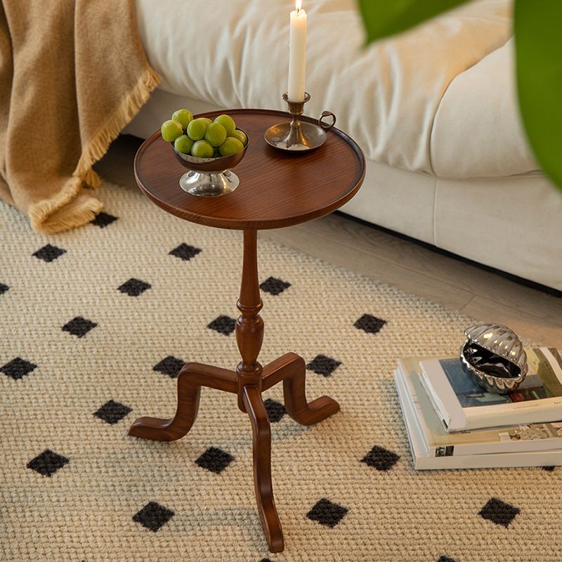 Rustic Round 3 Legs Side Table Solid Wood Tray Top End Table Set Clearhalo 'Coffee & Accent Tables' 'End & Side Tables' 'end_side_tables' 'furn' 'furn_end_side_tables' 'Furniture' 'Living Room Furniture' 1200x1200_2ef2110a-024b-4ebe-9fb5-391acbac80b0