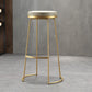Glam Armless Backless Counter Stool Iron Bar Stool with Leather Cushion and Pedal Clearhalo 'Bar Furniture' 'Bar Stools' 'bar_stools' 'furn' 'furn_bar_stools' 'furniture_bar_stools' 'Kitchen & Dining Furniture' 'kitchen&dining_furn' 'kitchen' 'kitchen_furn' Furniture' 1200x1200_2ef3495e-2a5a-4cf4-8e53-1d0c64793647