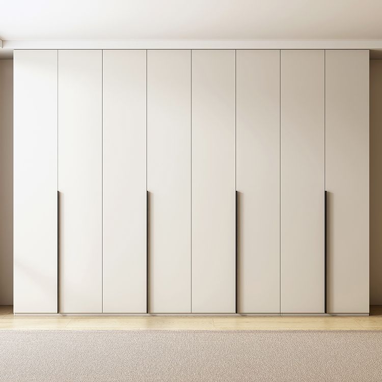 Modern Artificial Wood Wardrobe Freestanding Wardrobe in White Clearhalo 'Armoires & Wardrobes' 'armoires_wardrobes' 'Bedroom Furniture' 'furn' 'furn_armoires_wardrobes' 'Furniture' 1200x1200_2ef571aa-ac88-4ba1-a66a-c4e2918a3ef0