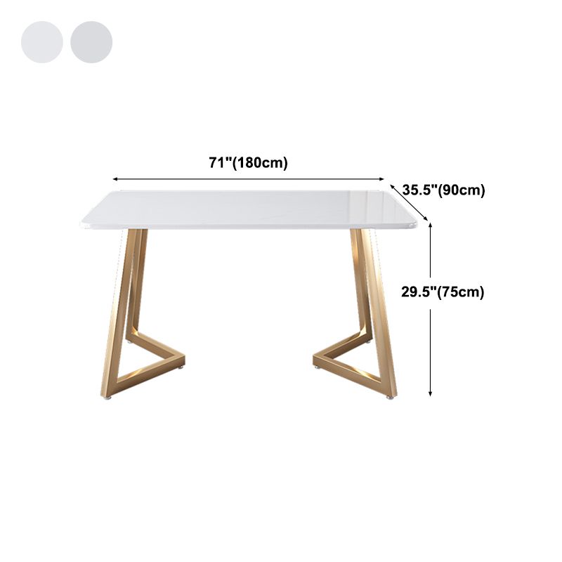 Stone Top Double Pedestal Table Traditional Luxury Rectangle White Dining Table Clearhalo 'Dining Tables & Seating' 'Dining Tables' 'dining_table' 'furn' 'furn_dining_table' 'Furniture' 'furniture_dining_table' 'Kitchen & Dining Furniture' 1200x1200_2ef63526-cd06-4a14-864a-91a3b4d0affb