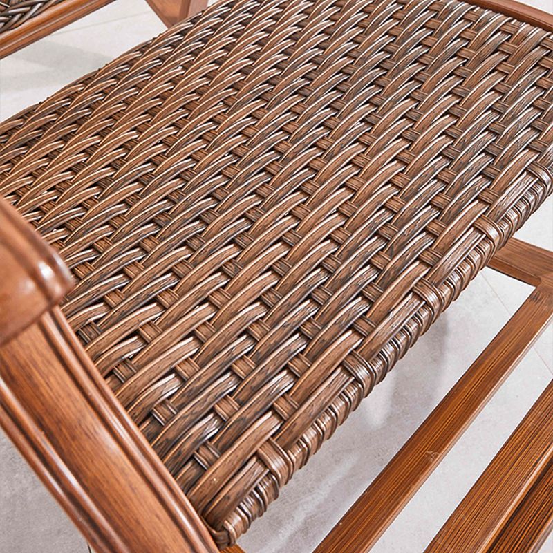 Chaise de rocker en osier moderne chaise de rocker de cadre en métal pour extérieur