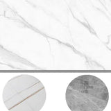 Tavolo da divano di divano a mezza luna ardesia contemporaneo resistente al graffio tavolo da console resistente ai graffi