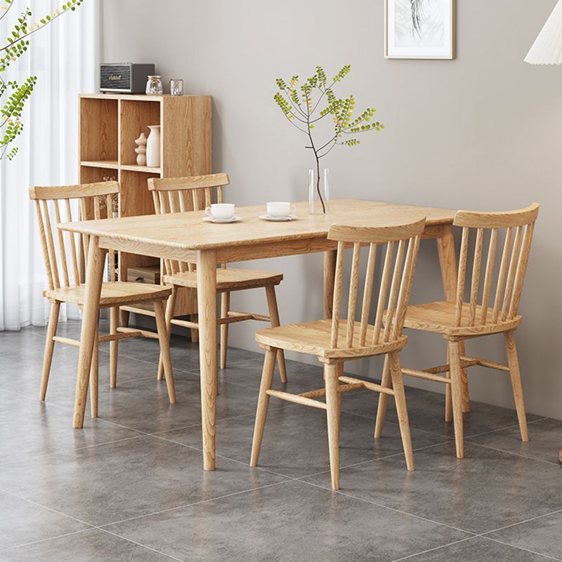 Glam Style Table Wooden Rectangle Table with 4 Legs for Home Use Clearhalo 'Dining Tables & Seating' 'Dining Tables' 'dining_table' 'furn' 'furn_dining_table' 'Furniture' 'Kitchen & Dining Furniture' 1200x1200_2ef6ae12-5484-4e50-9e16-52f4f29a94fd