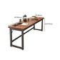 Table de bar de bistro de style moderne Table de bar à tréteaux en bois rectangulaire