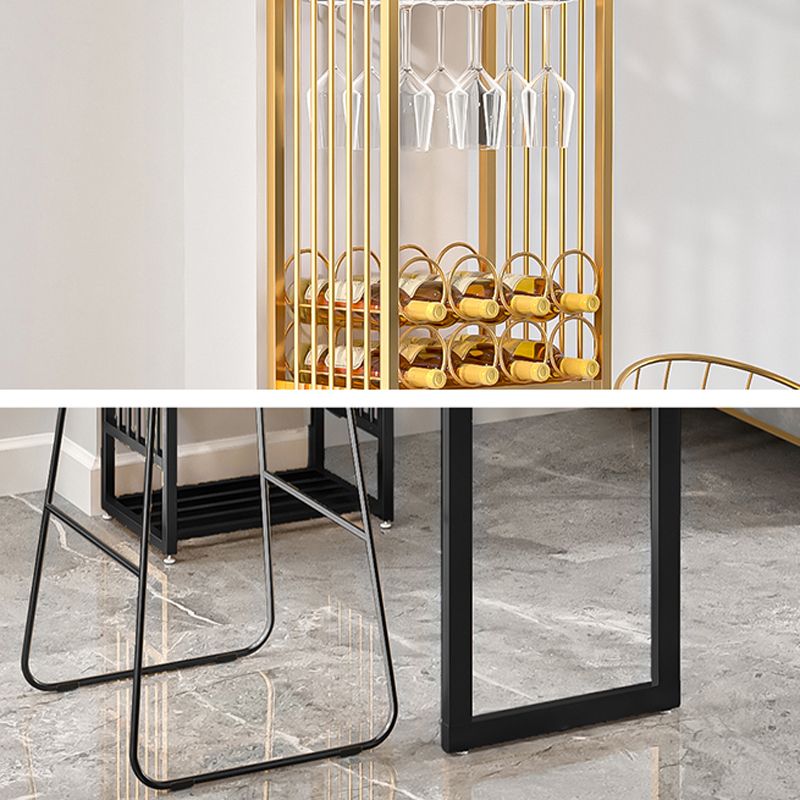Glam opklapbare bartafelset 1/2-delige bartafel en barkrukken met metalen frame