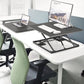 Rectangular Shaped Office Standing Desk Converter Wood in White/Black Clearhalo 'furn' 'furn_office_desk' 'Furniture' 'Office Desks' 'Office Furniture' 'office_desk' 1200x1200_2efc21d7-a47f-4452-918a-4f707afeabe8