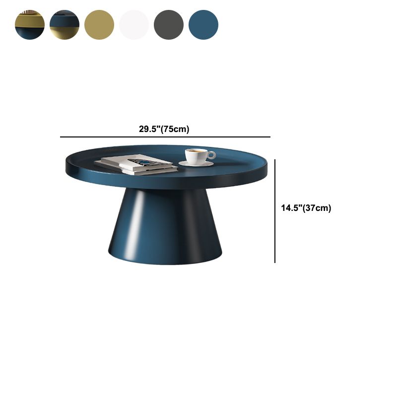 Tavolino moderno di ferro della metà del secolo set da tavolo da cocktail vassoio rotondo