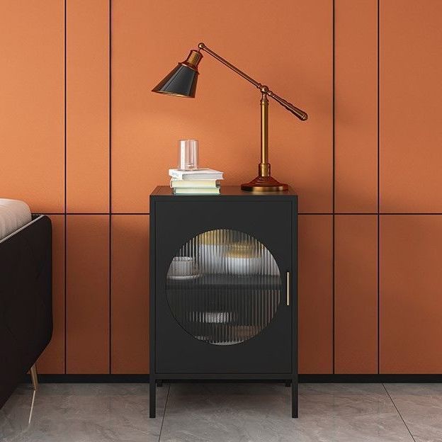 Mobile in metallo contemporaneo porte in vetro armadio per soggiorno