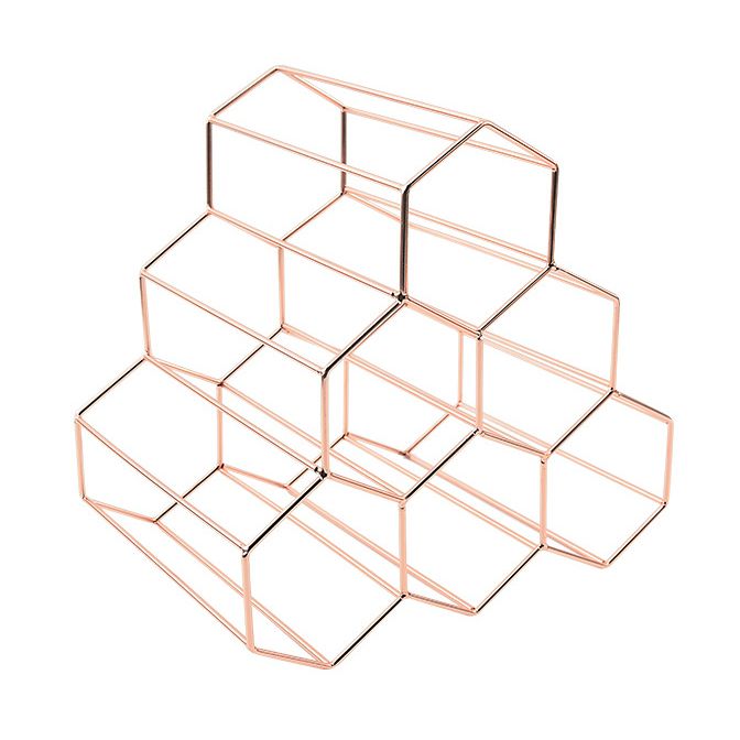 Glam roestvrijstalen wijnrek fles aanrecht fleshouder