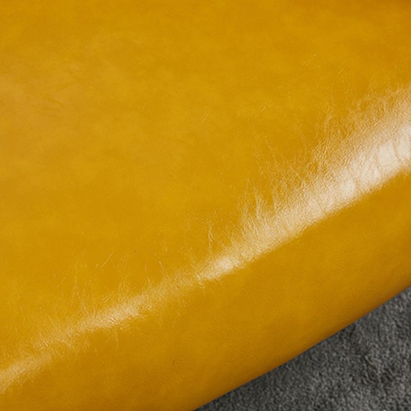 Braccia in pelle per camera da letto a colori solidi inclusi braccia rotonde sedia a barre posteriore