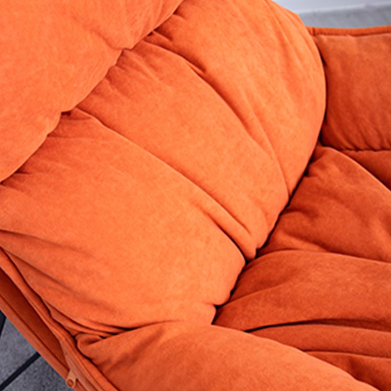 Silla de ocio Velvet Pure Color Rocker Rocker Silla con otomana