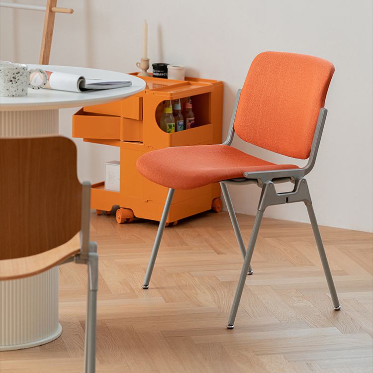 Contemporary Style Dining Chair Armless Open Back Chairs with Metal Legs Clearhalo ' kitchen&dining_furn' 'Dining Chairs' 'Dining Tables & Seating' 'dining_chair' 'furn' 'furn_dining_chair' 'Furniture' 'furniture_dining_chair' 'Kitchen & Dining Furniture' 'kitchen' 1200x1200_2f0106cd-b85f-436e-acab-337e03150e30