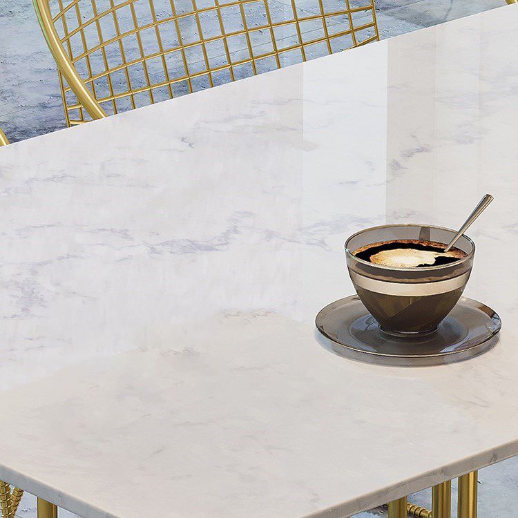 Glam 1/2/5 Pieces Dining Set Rectangle Stone Dining Table Set for Kitchen Clearhalo 'Dining Room Sets' 'Dining Tables & Seating' 'dining_room_set' 'furn' 'furn_dining_room_set' 'Furniture' 'furniture_dining_room_set' 'Kitchen & Dining Furniture' 1200x1200_2f012956-8aaf-445d-a05d-50a7588d46e4