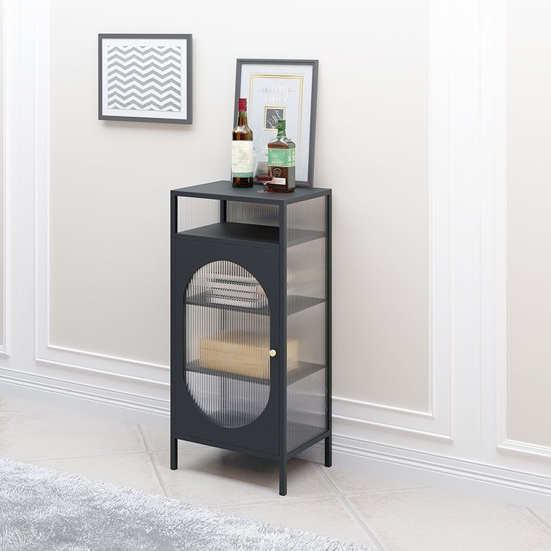 Contemporary Buffet Server Metal Dining Server with Doors for Living Room Clearhalo 'buffet_sideboard' 'Buffets & Sideboards' 'furn' 'furn_buffet_sideboard' 'Furniture' 'Kitchen & Dining Furniture' 1200x1200_2f036662-990b-4245-84eb-d7d8ebfd38f1