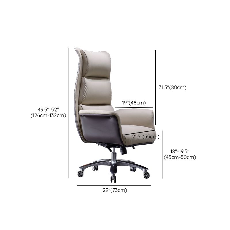 Modern White Managers Chair Adjustable Seat Height Executive Chair for Office Clearhalo 'furn' 'furn_office_chair' 'Furniture' 'Office Chairs' 'Office Furniture' 'office_chair' 1200x1200_2f040d13-34d6-43b7-a451-7c94a9a80b27