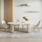 Modern Stone Dining Table White Double Pedestal Base Table for Dining Room Clearhalo 'Dining Tables & Seating' 'Dining Tables' 'dining_table' 'furn' 'furn_dining_table' 'Furniture' 'Kitchen & Dining Furniture' 1200x1200_2f064dfa-e75e-4620-92f6-1b87a0d83409