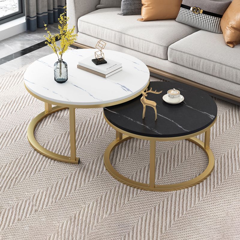 Cadre de table basse contemporaine Ensemble de table de café en verre haut de gamme