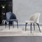 Modern Style Faux Leather Dining Chair Armless Metal Side Chair for Home Use